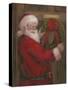 Santa With Wreath-Mary Miller Veazie-Stretched Canvas