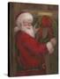 Santa With Wreath-Mary Miller Veazie-Stretched Canvas