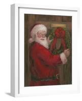 Santa With Wreath-Mary Miller Veazie-Framed Giclee Print