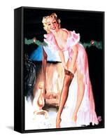 Santa Won't Overlook These Christmas Pin-Up 1951-Freeman Elliott-Framed Stretched Canvas