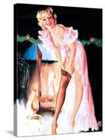 Santa Won't Overlook These Christmas Pin-Up 1951-Freeman Elliott-Stretched Canvas