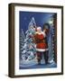 Santa Wreath-John Zaccheo-Framed Giclee Print