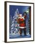 Santa Wreath-John Zaccheo-Framed Giclee Print