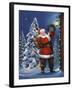 Santa Wreath-John Zaccheo-Framed Giclee Print