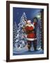 Santa Wreath-John Zaccheo-Framed Giclee Print