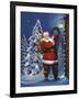 Santa Wreath-John Zaccheo-Framed Giclee Print