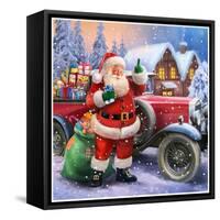 Santa-Art House Design-Framed Stretched Canvas