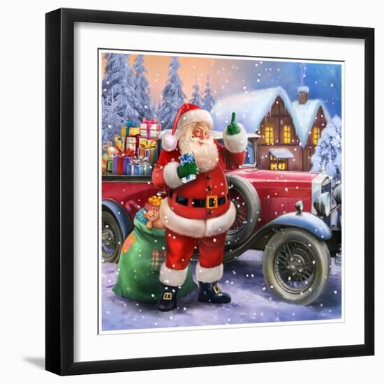 Santa-Art House Design-Framed Giclee Print