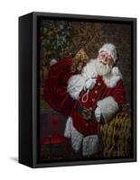 Santa-Santa’s Workshop-Framed Stretched Canvas