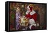 Santa-Santa’s Workshop-Framed Stretched Canvas