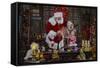 Santa-Santa’s Workshop-Framed Stretched Canvas