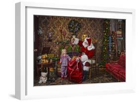 Santa-Santa’s Workshop-Framed Giclee Print