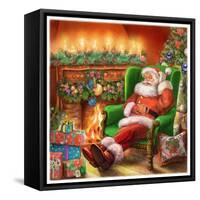 Santa-Art House Design-Framed Stretched Canvas