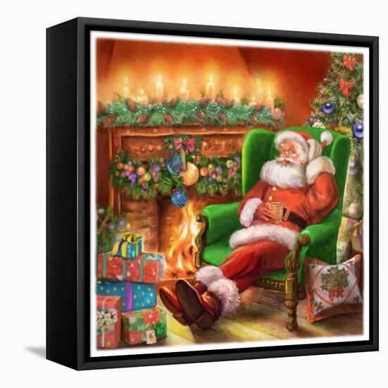 Santa-Art House Design-Framed Stretched Canvas