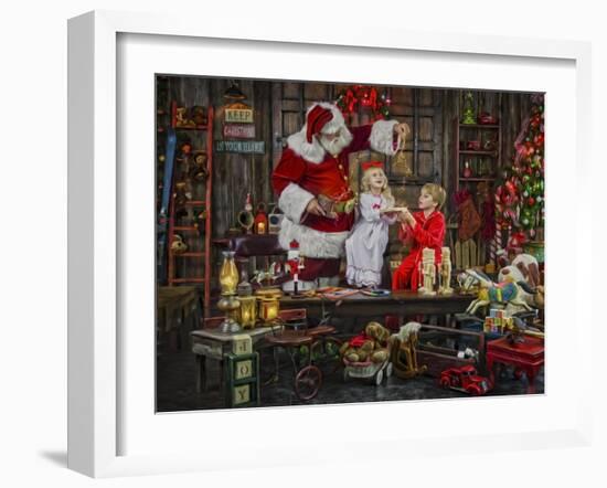 Santa-Santa’s Workshop-Framed Giclee Print