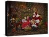 Santa-Santa’s Workshop-Stretched Canvas