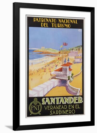 Santander Veranead En El Sardinero Poster-null-Framed Giclee Print