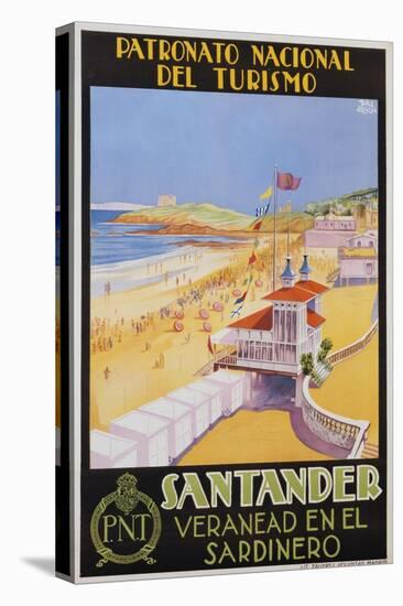 Santander Veranead En El Sardinero Poster-null-Stretched Canvas