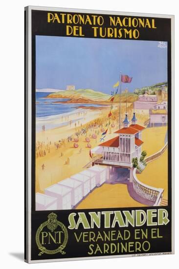 Santander Veranead En El Sardinero Poster-null-Stretched Canvas