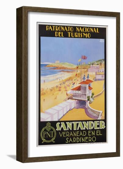 Santander Veranead En El Sardinero Poster-null-Framed Giclee Print