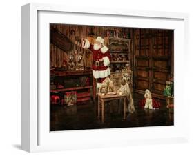 Santas Dogs-Santa’s Workshop-Framed Giclee Print