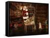 Santas Dogs-Santa’s Workshop-Framed Stretched Canvas