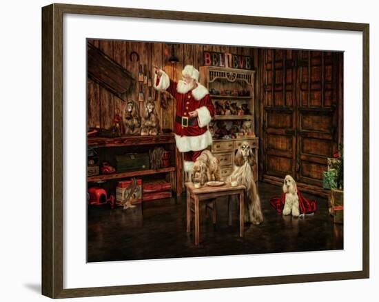 Santas Dogs-Santa’s Workshop-Framed Giclee Print