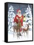 Santas List IV-Beth Grove-Framed Stretched Canvas