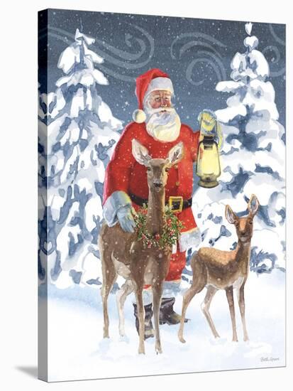 Santas List IV-Beth Grove-Stretched Canvas