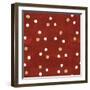 Santas List Pattern V-Janelle Penner-Framed Art Print