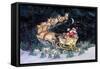 Santas Ride-Kathleen Parr McKenna-Framed Stretched Canvas