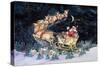 Santas Ride-Kathleen Parr McKenna-Stretched Canvas