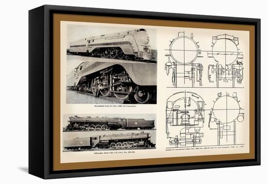 Sante Fe and Milwaukee Railroad-null-Framed Stretched Canvas