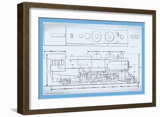 Sante Fe Mikado Type Locomotive-null-Framed Art Print