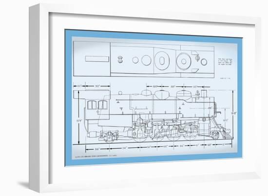 Sante Fe Mikado Type Locomotive-null-Framed Art Print