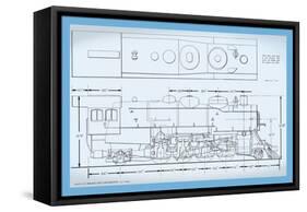 Sante Fe Mikado Type Locomotive-null-Framed Stretched Canvas