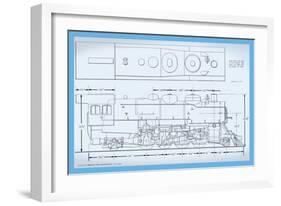 Sante Fe Mikado Type Locomotive-null-Framed Art Print