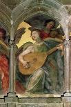 Musical Angel Within a Trompe L'Oeil Cloister, Detail of an Angel Playing a Mandolin-Santi Di Tito-Giclee Print