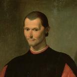 Portrait of Niccolo Machiavelli (1469-1527) (Detail of 62196)-Santi di Tito-Framed Stretched Canvas