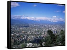 Santiago and the Andes Beyond, Chile, South America-Christopher Rennie-Framed Stretched Canvas