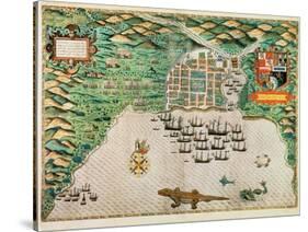 Santiago, Cape Verde, 1589-Baptista Boazio-Stretched Canvas