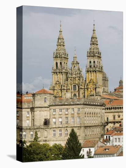 Santiago Cathedral with the Palace of Raxoi in Foreground, Santiago De Compostela, Spain-R H Productions-Stretched Canvas