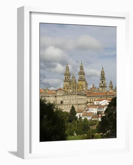 Santiago Cathedral with the Palace of Raxoi in Foreground, Santiago De Compostela, Spain-R H Productions-Framed Photographic Print