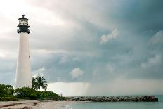 Lighthouse in a Cloudy Day with a Storm Approaching-Santiago Cornejo-Photographic Print
