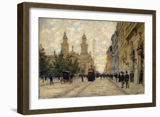 Santiago De Chile, 1904 (Oil on Canvas)-Fernando Laroche-Framed Giclee Print