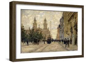 Santiago De Chile, 1904 (Oil on Canvas)-Fernando Laroche-Framed Giclee Print