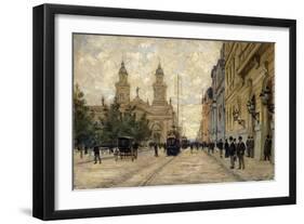 Santiago De Chile, 1904 (Oil on Canvas)-Fernando Laroche-Framed Giclee Print
