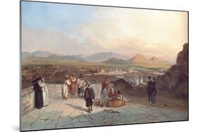 Santiago De Chile from the Hill of Santa Lucia Looking to the West, 1841-Johann Moritz Rugendas-Mounted Giclee Print