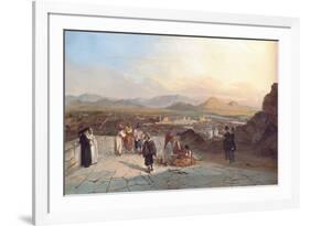 Santiago De Chile from the Hill of Santa Lucia Looking to the West, 1841-Johann Moritz Rugendas-Framed Giclee Print