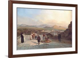 Santiago De Chile from the Hill of Santa Lucia Looking to the West, 1841-Johann Moritz Rugendas-Framed Giclee Print